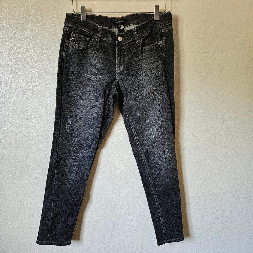 White House Black Market Noir Skinny Jeans Size 6 Women